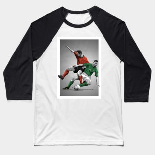 Roy Keane v Marc Overmars  - Ireland v Netherlands Lansdowne Road Artwork Baseball T-Shirt